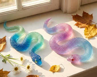 Silikonform Schlange, Dekor Figur, Duftkerze Gipsharz gewickelte Schlange Ornamentform - Findingeye F3043