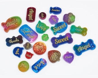 22 Hohlräume, Multi-Style Dog Tag Silikonform, Formen für die Geschenkeherstellung, Anhängerform, Schlüsselbundform, Epoxidharzform F1295