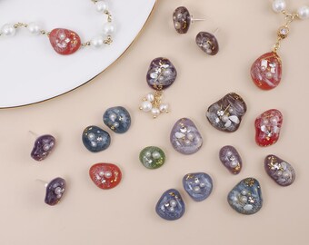 Irregular Stone Earring Pendant Silicone Mold for DIY UV Resin Jewelry Boho Handmade Earring Craft - Findingeye F2908