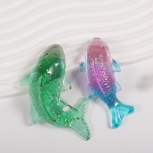 Koi Fish Silicone Mold DIY Epoxy Resin Mold for Fish-Shaped Jewelry and Crafts 3D Carp Mold for Pendant and Charms Making F2219 image 3