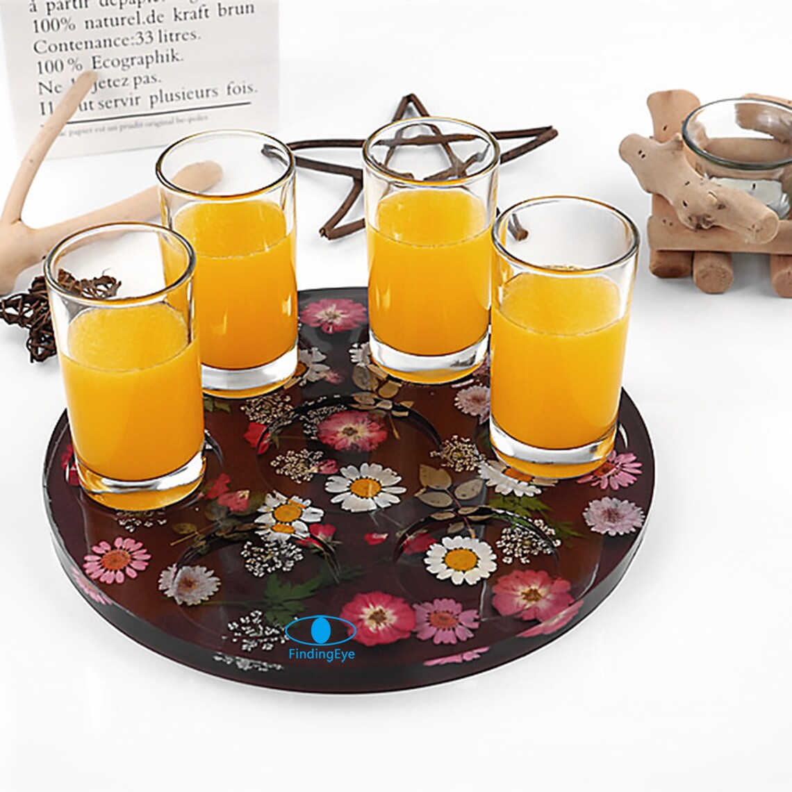 Round glass cup Holder Resin Mold Shot Glass Holder Mold Etsy