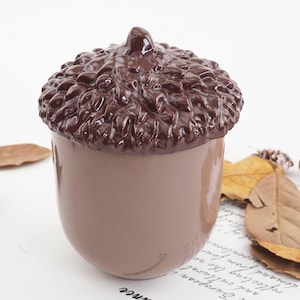 Sparkling Acorn-shaped Storage Jar Resin Silicone Mold - Glittering Epoxy Mold F1916