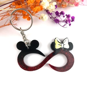 Abstract Mickey and Minnie Keychain Silicone Resin Mold,  Molds for Pendant Making,  Mouse Keychain Mold, Handmade Crafts Mold, Epoxy F797