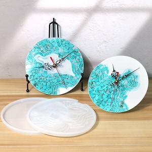 Island Style Clock Wall Hanging Silicone Resin Mold - Clock Ornament Mold for Home Decoration and Gifts Making - Epoxy Mold F1292
