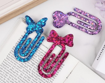 Harz Lesezeichen Büroklammer Silikonform - Hochglanz Büro Schreibwaren Handwerk DIY Geschenk Accessoire - Findingeye F2963