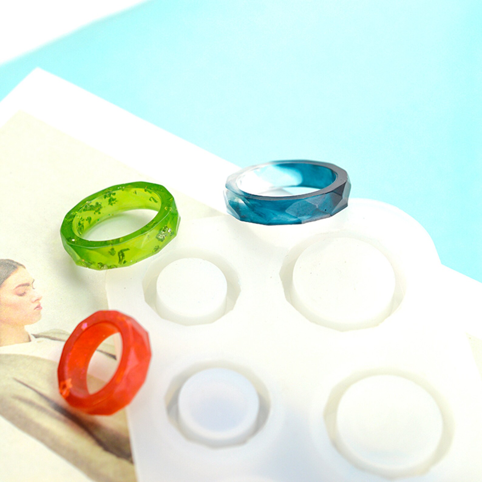 Flat Finger Ring Silicone Mold Jewelry Making Epoxy Resin Etsy