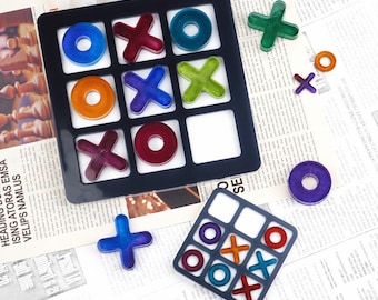 Fun and Interactive Tic Tac Toe Game Resin Silicone Mold - DIY Craft for XO Family Games - 8.4″×9.8″- Handmade Gifts F1896