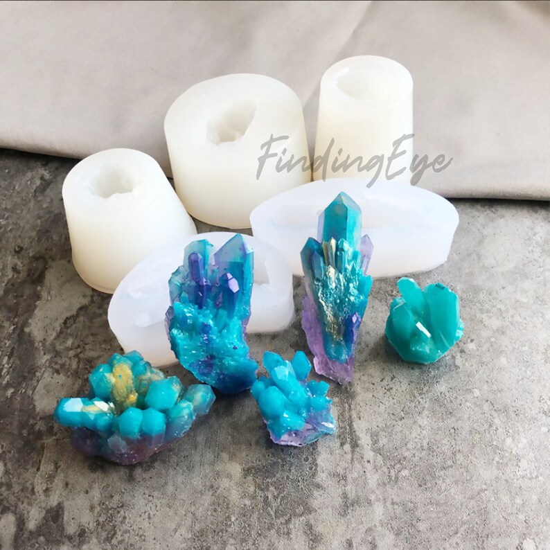 Natural Crystal Cluster Resin Mold Gem Stone Silicone Mold Etsy