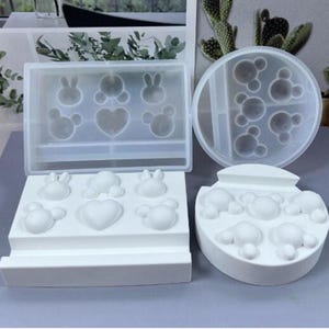 Molde de epoxi para soporte de teléfono celular con forma de corazón para bricolaje - Molde de silicona portátil para soporte de teléfono celular con forma de corazón - Findingeye F2225