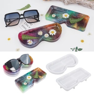DIY Sunglasses Box Kit - Glasses Tray & Sunglasses Tray Shiny Epoxy Resin Silicone Mold - Gift-Making Idea F1683