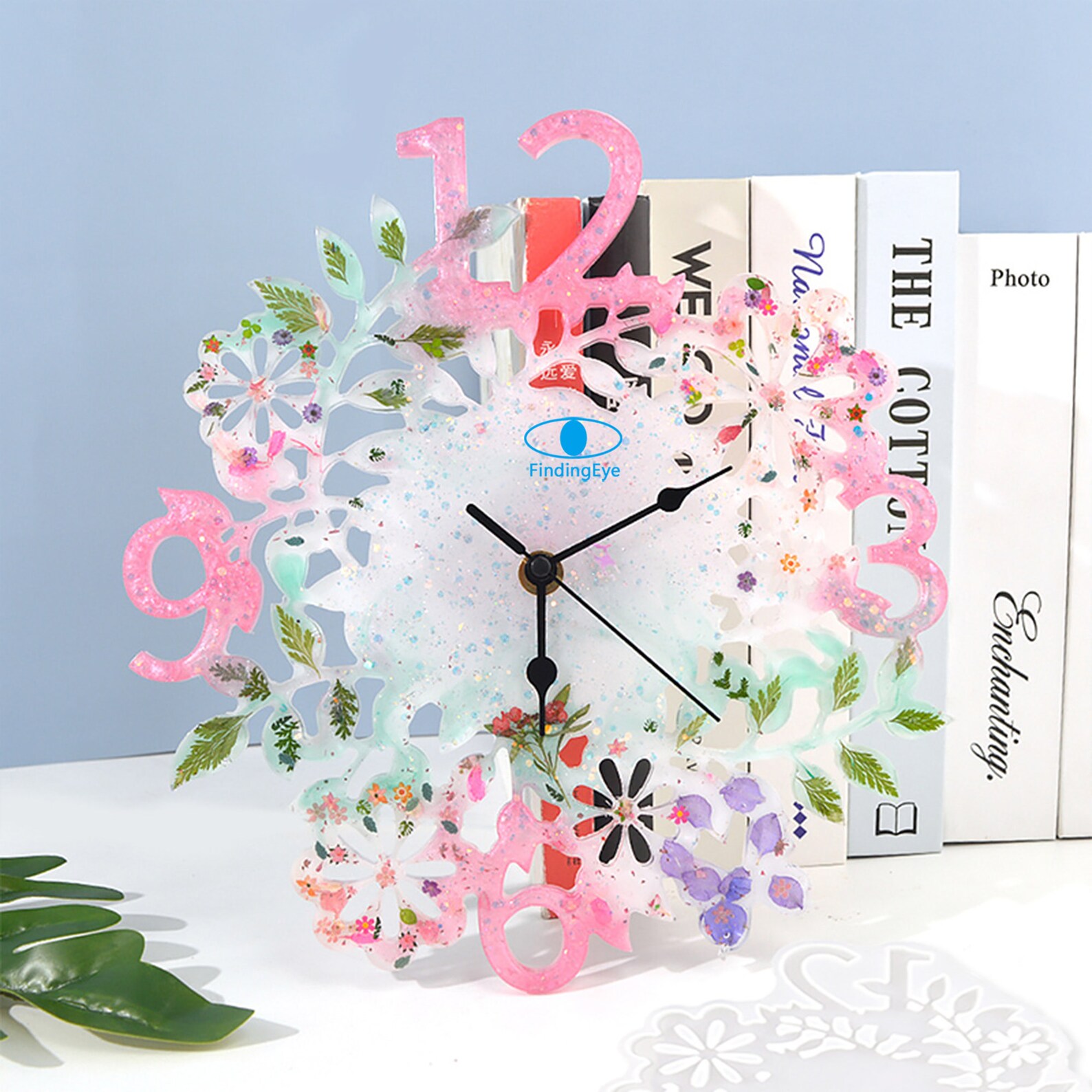 Flower Clock Resin Molds Diy Clock Resin Molds Home Etsy