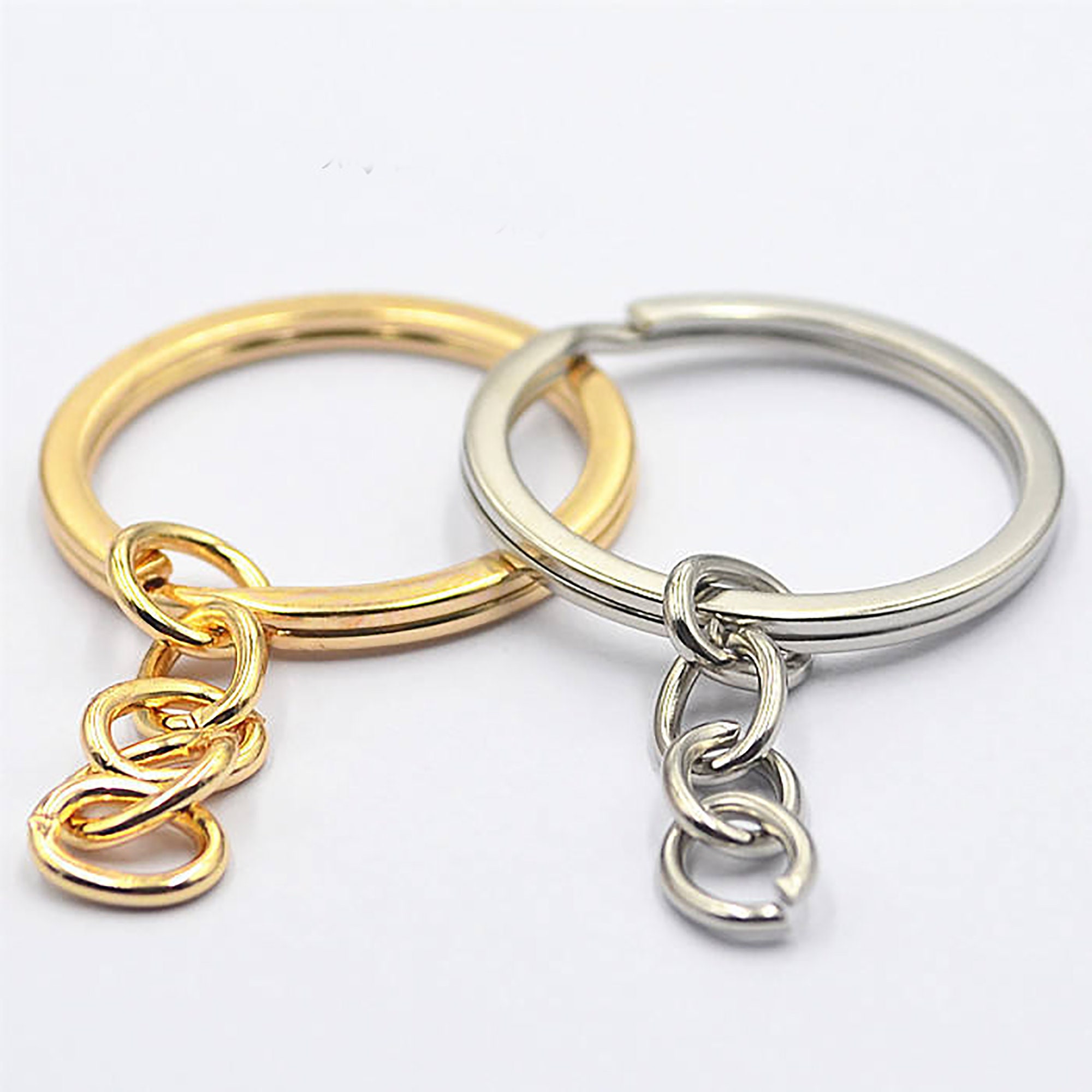 10pcs/20pcs BULK Key Chain Rings with Attached Chain split Etsy