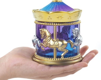 Sparkling Carousel Jewelry Storage Jar Resin Silicone Mold - DIY Home Decor and Gift Making Mold F1900
