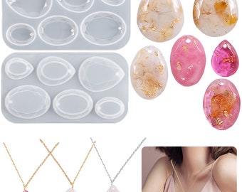 Natural Crystal Stone Shape Pendant Silicone Resin Mold, Molds for Gifts Making, Pendant Mold, Keychain Mold, Epoxy Resin Mold  F1587