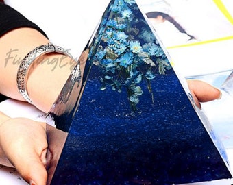 Pyramide Serie Silikonform, 15 × 15 cm große Pyramide Form, Tischdekoration, Geometrie Form, dreieckige Pyramide Form F234