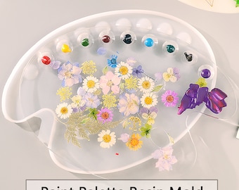 Farbpaletten-Resinform: DIY Resin Untersetzer & Tablett Mould F101