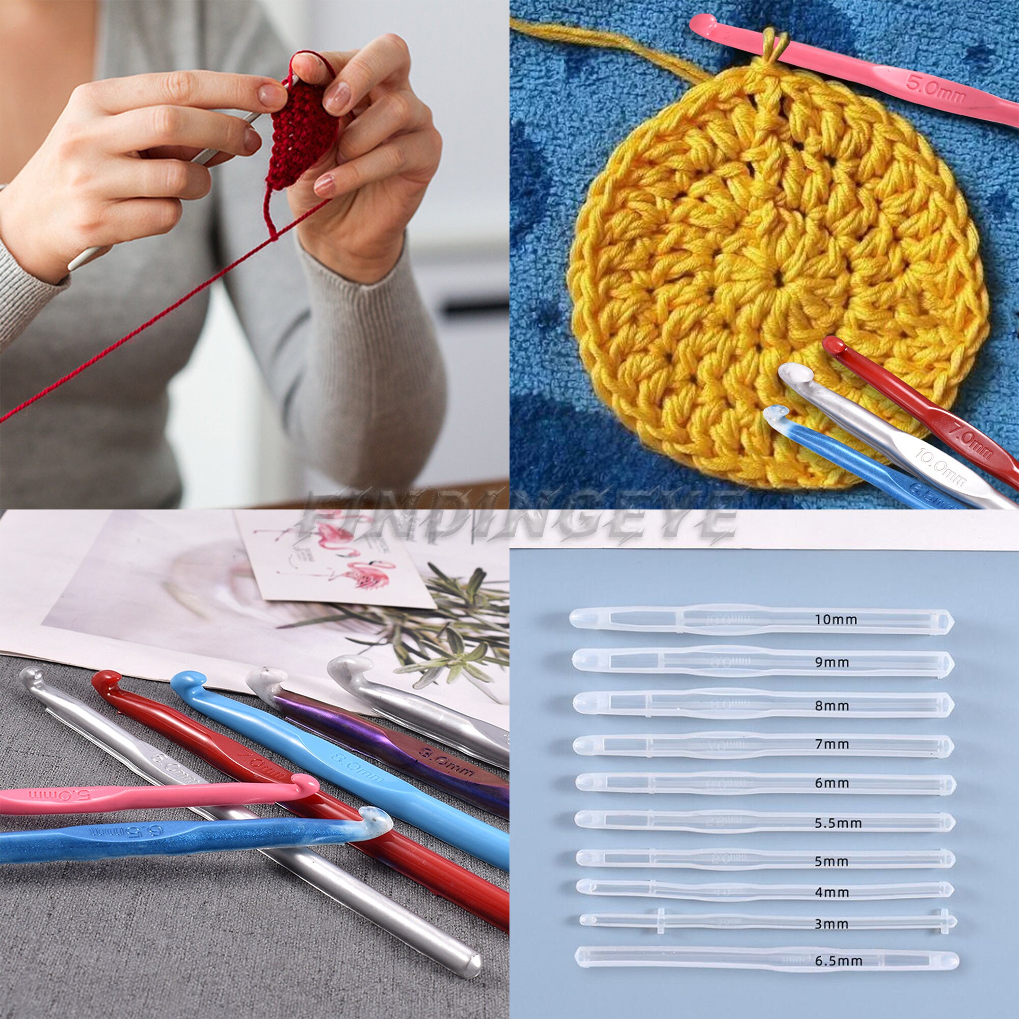  TEHAUX 10pcs Crochet Silicone Molds Silicone Resin Molds Crochet  Hook Molds for Resin Casting Knitting Needles Silicone Molds DIY Resin  Crafts DIY Epoxy to Weave White : Arts, Crafts & Sewing