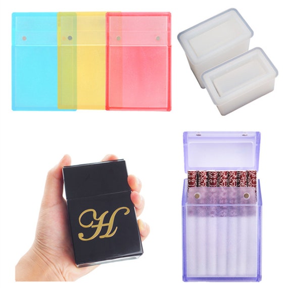 resin cigarette case Unique DIY Magnet Opening Cigarette Box Resin Mold - Perfect Gift for  Smokers - Cigarette Case Resin Mold - Cigarette Box Pack Mold F314