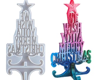 Weihnachtsbaum Ornament Silikonform, Formen für die Herstellung von Geschenken, Dekorationsform, Epoxidharzform F1310