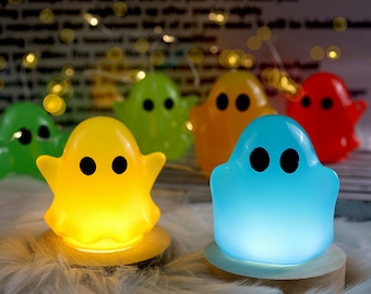 3D Shiny Cute Ghost Ornament Silicone Resin Mold, Ambient Light Decoration Mold, Molds for Gifts Making, Home Decoration, Epoxy Mold F1127