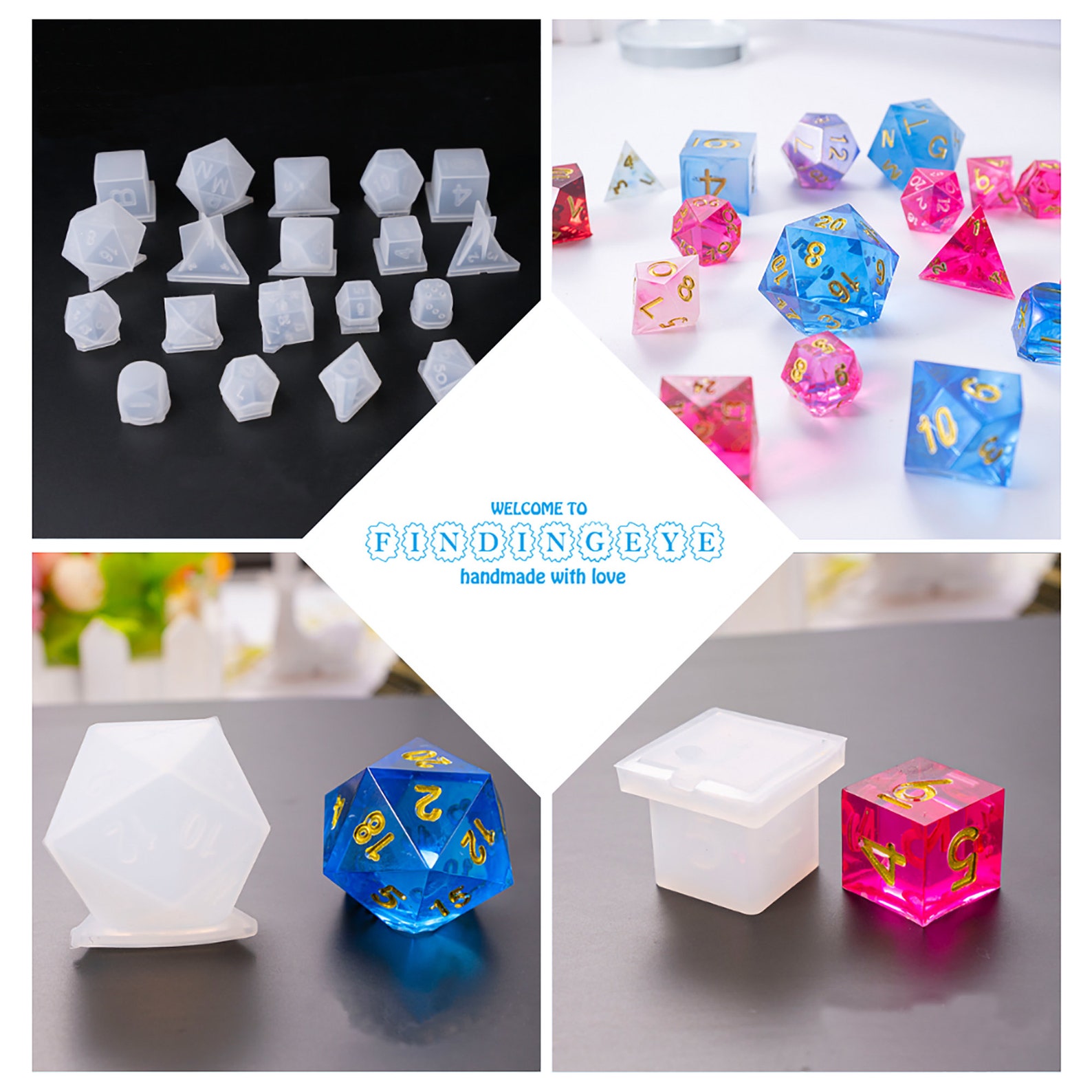 Dice Resin Molds Game Silicone Molds Silicone Mold Supplies Etsy