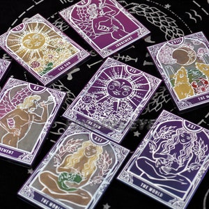 Erstellen Sie Ihr eigenes Tarot Deck mit großen Harzformen - 4 Arten von Silikonform für Wahrsagespiel & DIY Tarotkarten, Epoxidharzform F355