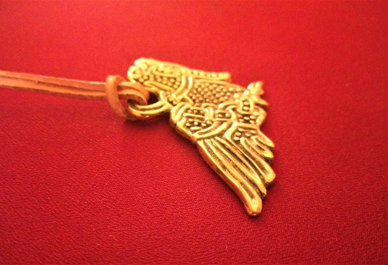 Bronze pendant medieval eagle in Scandinavian style.