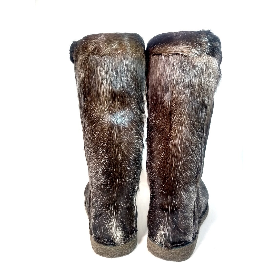 Deer fur boots Gift for her Women's winter leather Etsy