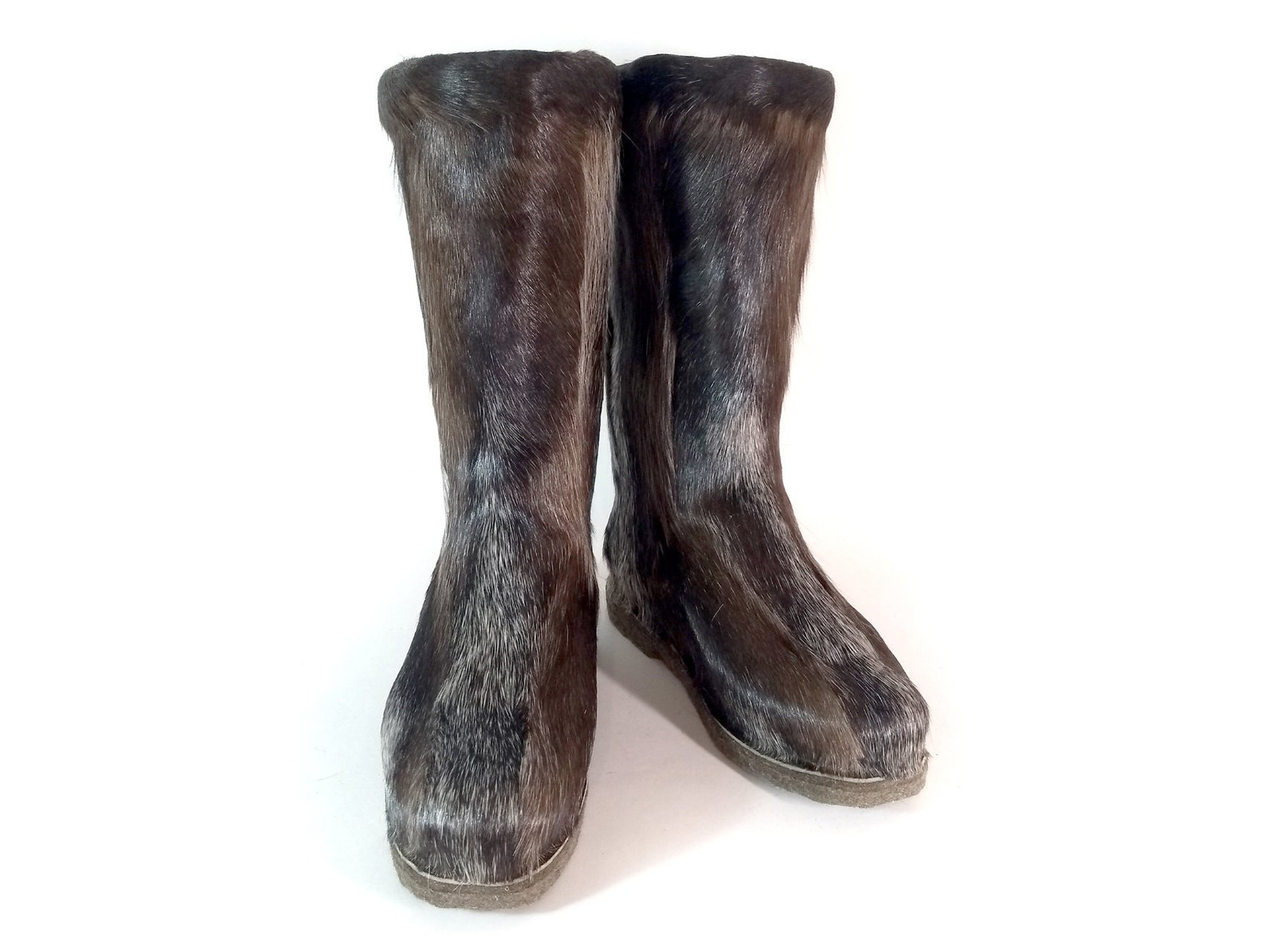 Deer fur boots Gift for her Women's winter leather Etsy