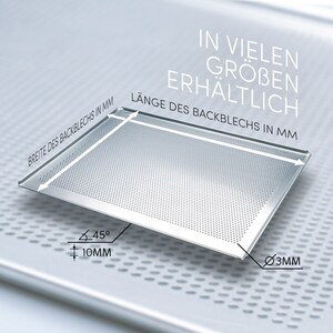 46,5 x 37,5 cm Lochblech für Backofen, Lochblech, perforierter Blech, Backen wie Profi,Kuchen Backen,Brot Backen,Energiesparend, Backplatten Bild 4