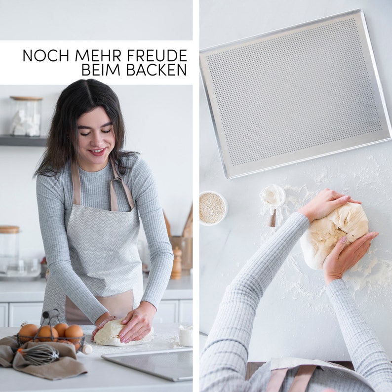 46,5 x 37,5 cm Lochblech für Backofen, Lochblech, perforierter Blech, Backen wie Profi,Kuchen Backen,Brot Backen,Energiesparend, Backplatten Bild 5