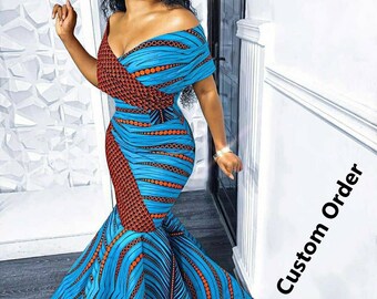 ankara long gown