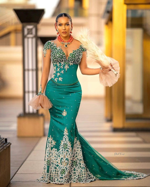 2022 African Halter Mermaid Wedding Gown With Appliques Lace And Cathedral  Train Perfect For Church, Country, And Boho Bridal Gowns In Nigeria From  Bridalstore, $116.21 | DHgate.Com