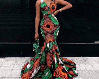 African print dress, African fashion dress, Africa prom, African dresses modern, Ankara dresses, prom dress, long gown dress, mermaid dress