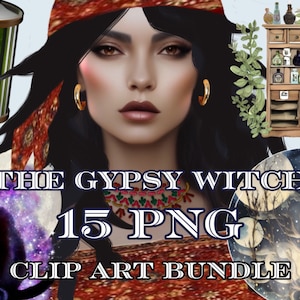 Best Witch Clipart, Gypsy Sorcerer, Cat PNG, Sublimación, Uso comercial, Boticario, Caravana, Pentangle, Magia, Wiccan, Pagan, Crystal Ball