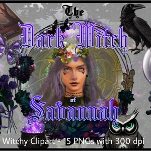 Heks Clipart, PNGs, Sublimaties, Stickers, beste heksachtige illustraties, gotische kunst, wicca, dagboek, planner, scrapbooking, Pagan, Commercieel Gebruik
