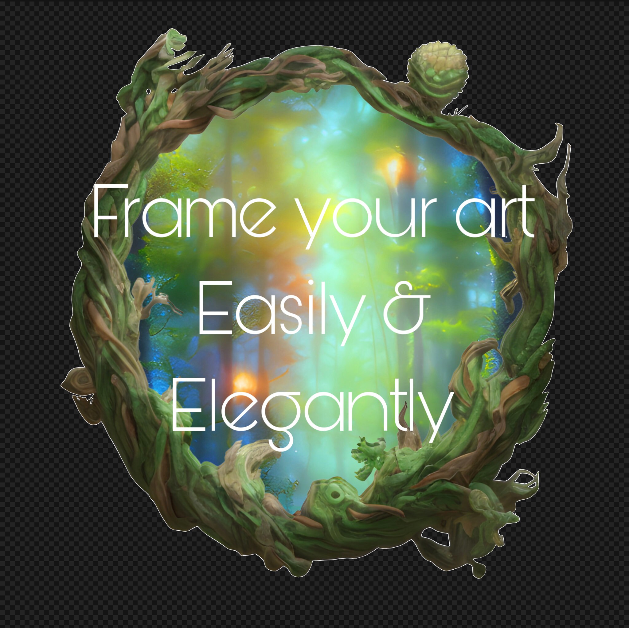 Frames Png, Border Clipart, Beautiful Twisted Tree Branch Border