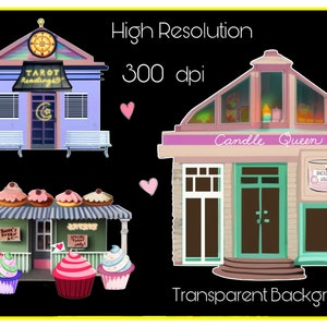 Boutique Clipart, shops png, Commercial Use, sublimation, shopping png, Beautiful Store Stickers, digital planner, Goodnotes, Girl's Day image 4