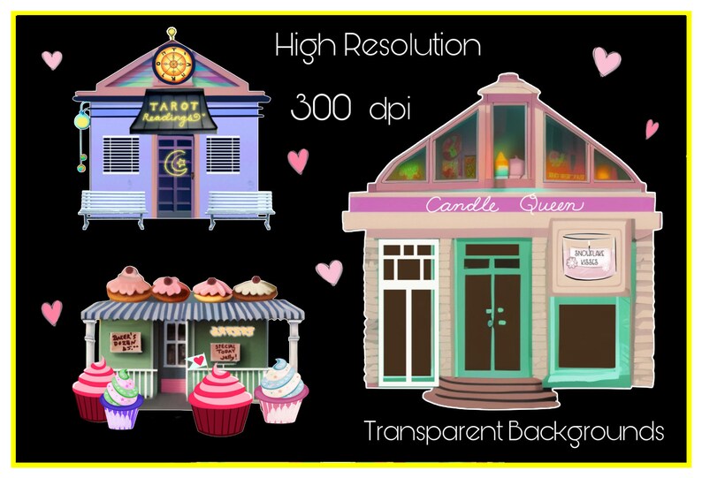 Boutique Clipart, shops png, Commercial Use, sublimation, shopping png, Beautiful Store Stickers, digital planner, Goodnotes, Girl's Day image 4