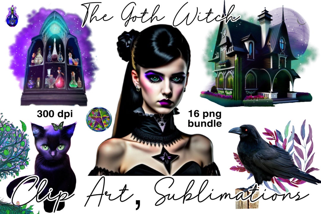 Goth Craft Magic Best Goth Witch Clipart Bundle, Gothic PNG, Sublimation, Commercial Use ...