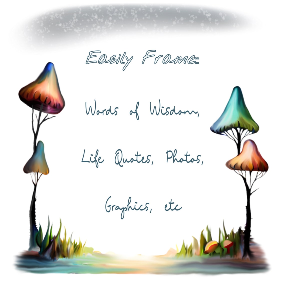 Mushroom Borders Clipart Png, Original Elegant Mushroom Frames ...