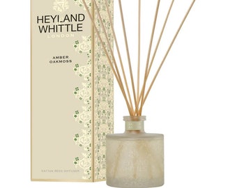 Heyland & Whittle Classic Gold Amber Oakmoss Reed Diffuser 200ml | Luxury Home Fragrance | Gifts for her | Home Warming Gift