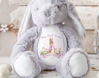 Personalised First Easter Teddy | New Baby Gift | Peter Rabbit | Flopsy | Gifts for Grandchildren | Baby Boy | Baby Girl | Bunny Rabbit