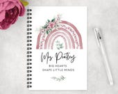 Personalised Notebook | Teacher Gifts | Teacher Planner | Diary Notepad | Flower Rainbow | Premium Cover | Keyworker | Custom Text