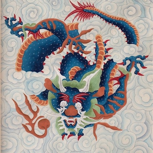Korean art - Digital Download, Dragon art print