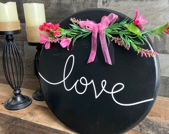 Door Hanger - Love decor,  simple elegant, home decor
