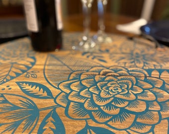 Serving Tray - Tide Modern Floral, wood tray