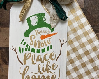 Snow Place Like Home Door Tag, Snowman Gift, home decor