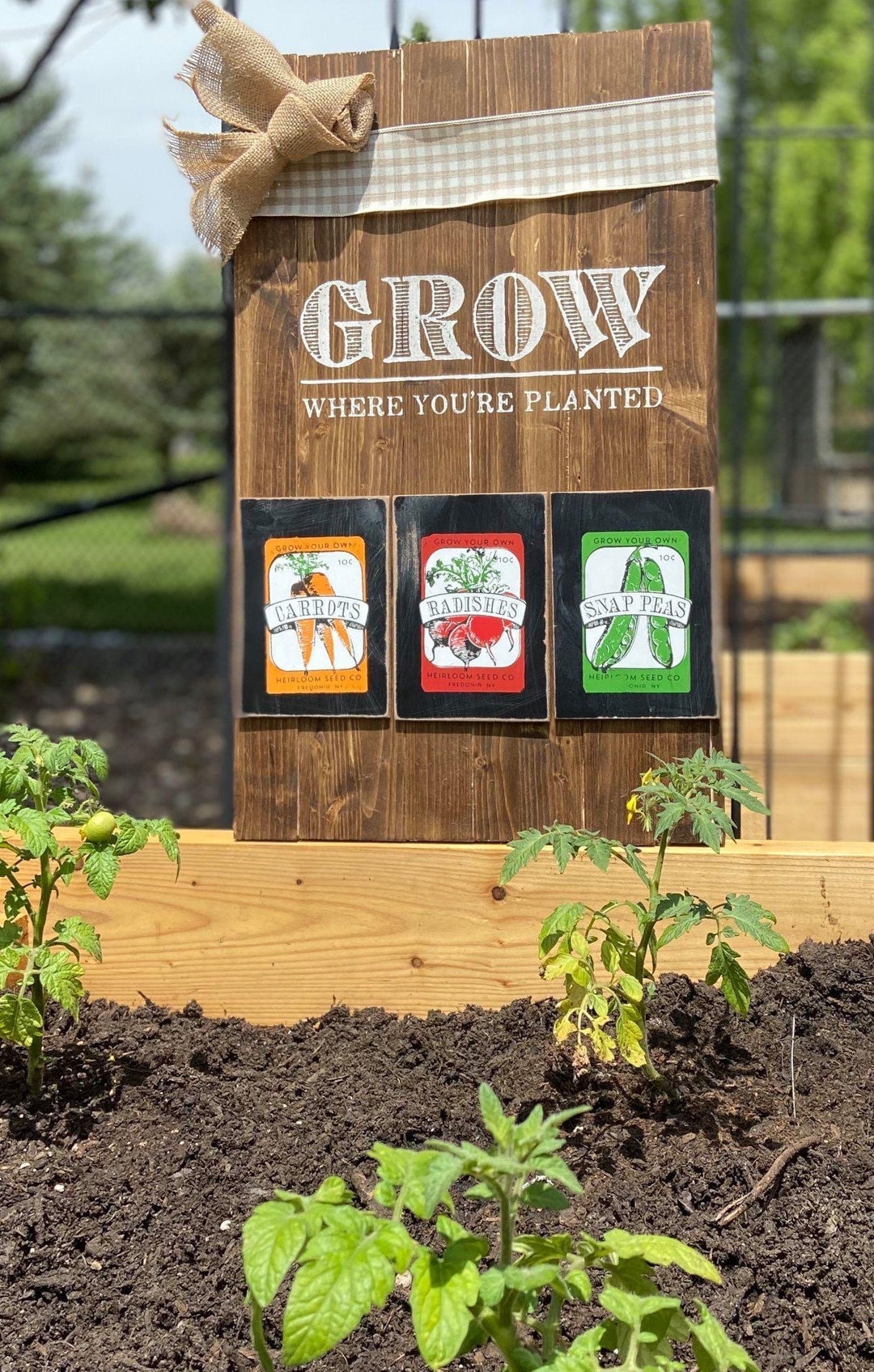 Planted Event Sign Grow Where You Are Planted, Garden Sign, Vegetable Packets, Market Sign ...