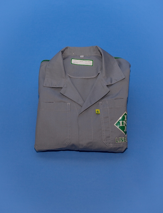 1970's VINTAGE Grey French Work Jacket/Vest with “